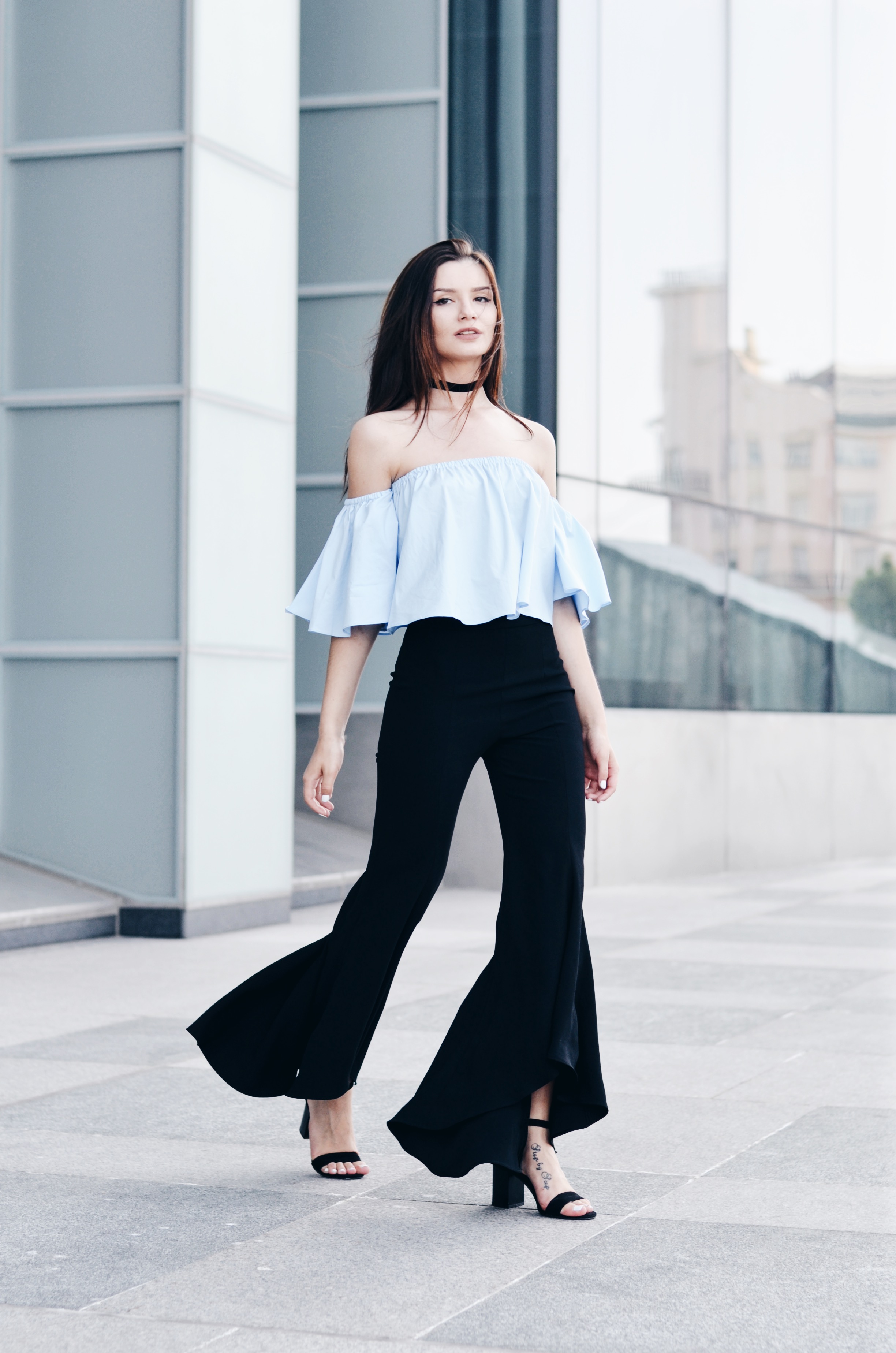 flared pants with top
